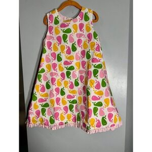 Claire & Charlie all over multicolored whale print high neck dress girls size 6